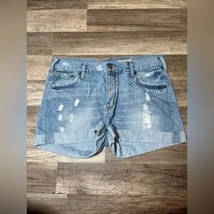 H&M Boyfriend Loose Waist Loose Leg
Distressed Jean Shorts Size US 10